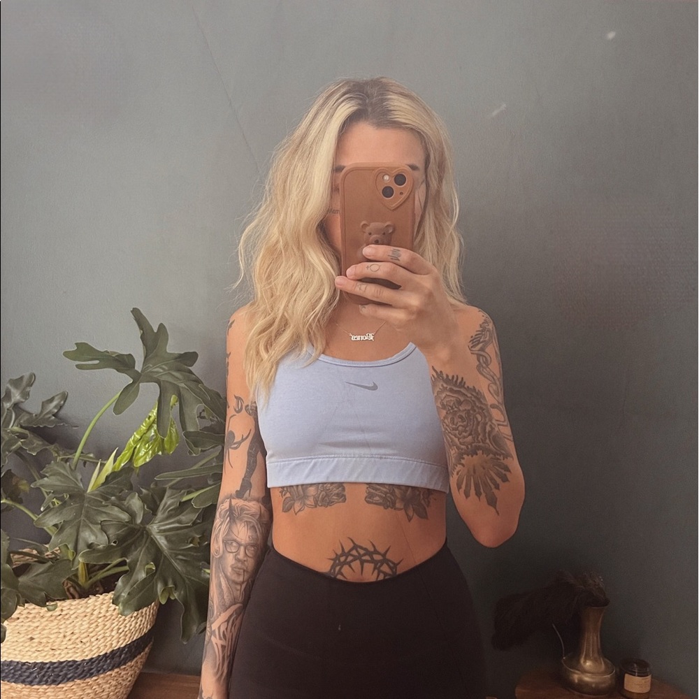 NIKE Light blue sports bra crop top